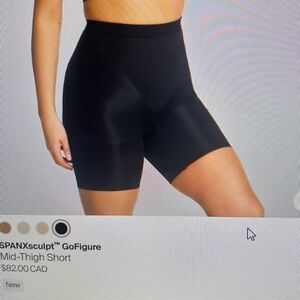 SPANX Black Shape wear brief with Bra & extra tan straps 2 piece set